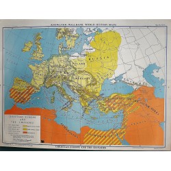 Christian Europe and the Crusades (Large pull down color map)